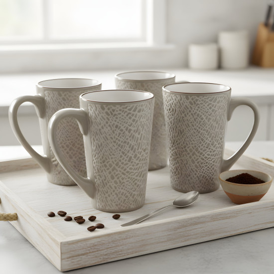 Porcelain Mug Set - 4 Pcs